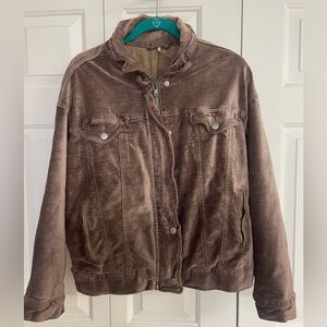 Free People Velvet Trucker Jacket size XS